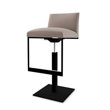 Calligaris Gala Upholstered Metal Stool with Height Adjustable